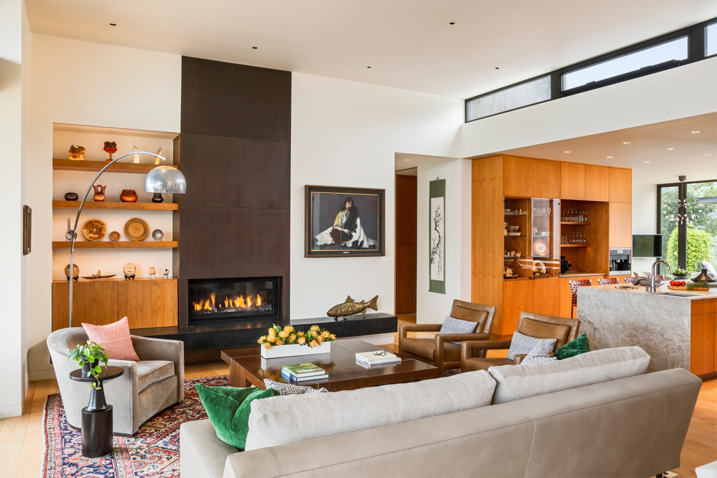 Cherry-Brook-Residence-Corten-Fireplace-Living-Room